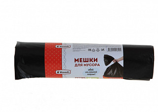 Мешки для мусора ПВД 120л.черные, 35мкм, в рулоне 10шт./30 Komfi (PM1210BR)