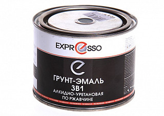 Грунт-эмаль алкидно-уретан 3 в 1 ЛАКОВАР EXPRESSO черная RAL 9005 (0,5кг)