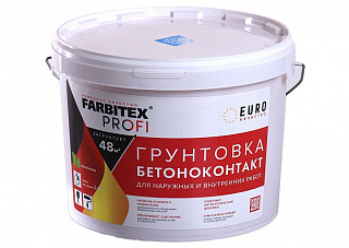 Грунтовка акриловая FARBITEX ПРОФИ бетоноконтакт (12,0кг)