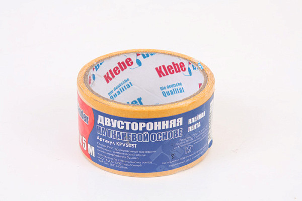 Лента 2-ух сторон.50мм.х5м ткань Klebebander (1/36)