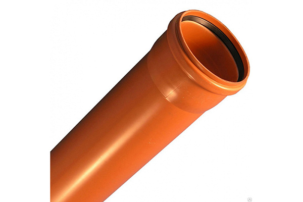 Труба наружная канализационная ПП 110х1500мм стенка 2.95мм ОРАНЖЕВЫЙ (1/10)