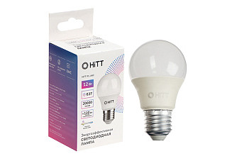 Лампа  светодиодная HiTT-PL-A60-12-230-E27-3000 12Вт (0001)