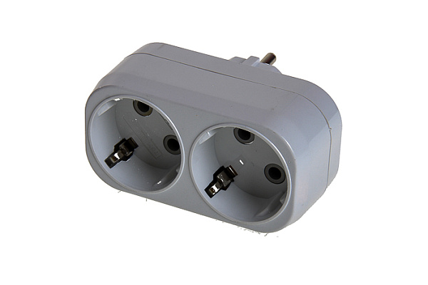 Разветвитель TDM 2 гнезда 2П+З плоский 16А 250B (1806-0026)