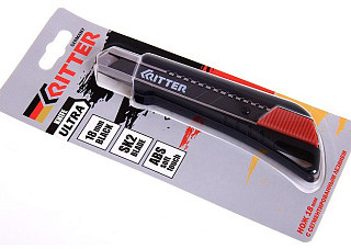 Нож Ritter Ultra 18 мм (сталь SK2 Black) ABS пластик Soft-touch, усиленный (22180)