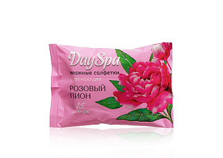 Салфетки влажные Day Spa освежающие Розовый Пион 15шт (795)