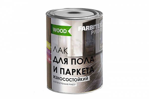 Лак паркетный алкидно-уретановый высокоглянцевый FARBITEX ПРОФИ WOOD износостойкий (2,7кг)