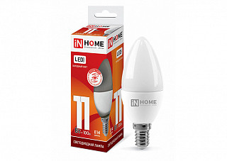 Лампа светодиодная IN HOME LED-СВЕЧА-VC 11Вт 230В Е14 6500К 990Лм (844)
