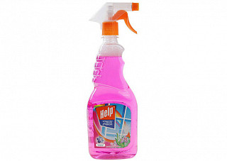 Средство для мытья стекол HELP (ХЕЛП) с курком ароматы весны 500мл (1-0321)