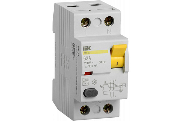 УЗО IEK ВД1-63 2Р 63А 300мА (MDV10-2-063-300) 618