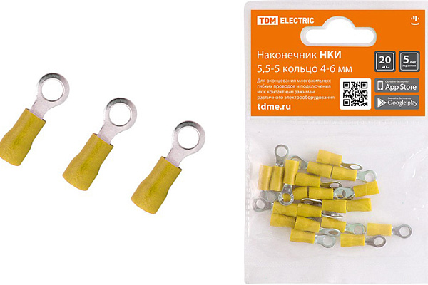 Наконечник TDM НКИ 5,5-5 кольцо 4-6мм (20шт) (0568-0008)