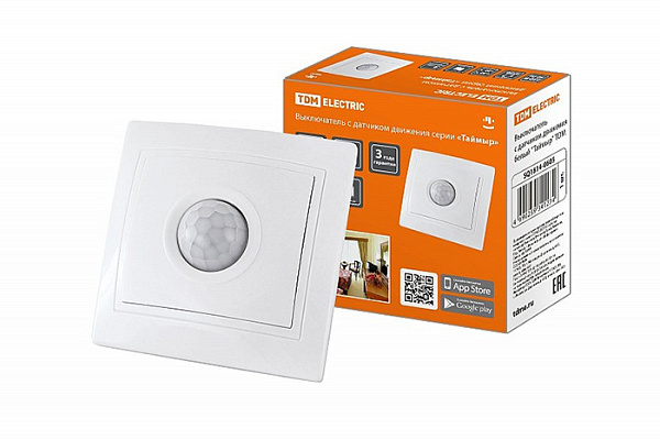 Выключатель TDM "Таймыр" с датчиком движения белый (1814-0605)