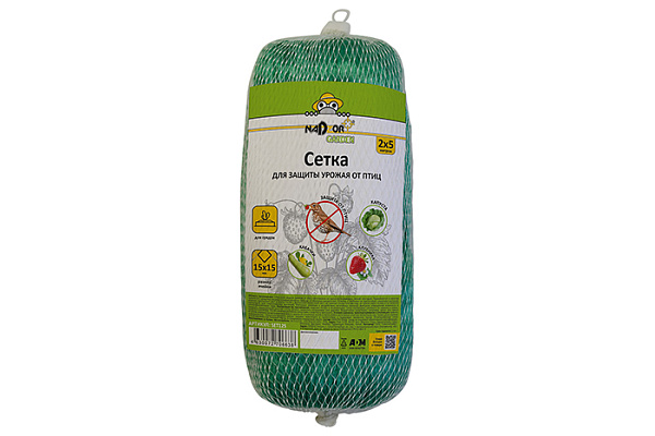 Сетка для защиты урожая от птиц NADZOR Garden (15 х 15мм 2 х 10м) SET124 (12/48)