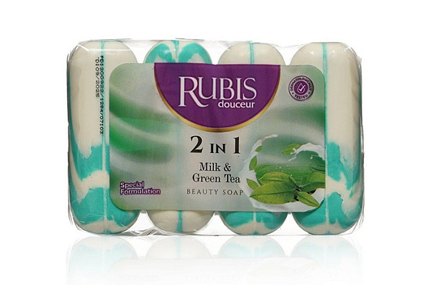 Мыло туалетное Rubis  Milk&Green Tea 360Г (627)