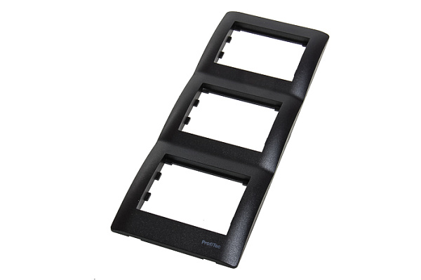 Рамка Profitec Corsa ST графит GLOSS 3СП верт (PC-пласт) (910739)