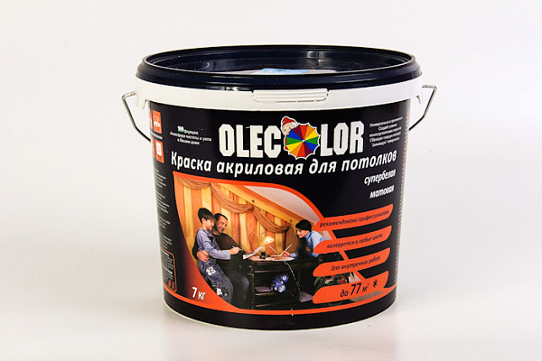 Краска ВД OLECOLOR для потолков (7,0кг)