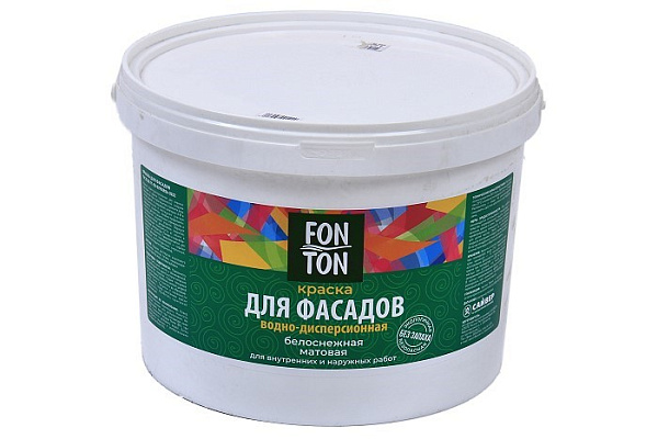 Краска  для фасадов FonTon белая (3,0кг)