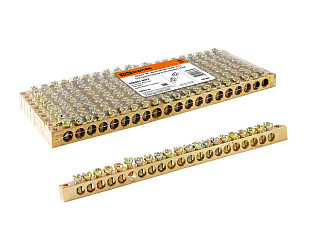 Шина "N" нулевая 8x12мм 20/2 (20 групп/крепеж по краям) TDM (0801-0073)