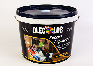 Краска ВД OLECOLOR моющаяся база А (14,0кг)