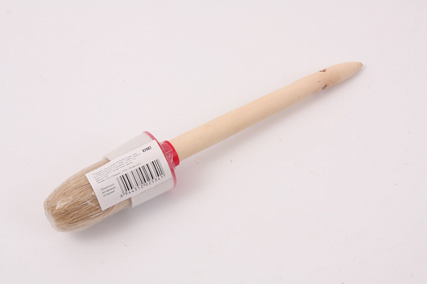 Кисть круглая MTX "Стандарт" №12х45мм, деревянная ручка, натуральная щетина (82082) 12/240