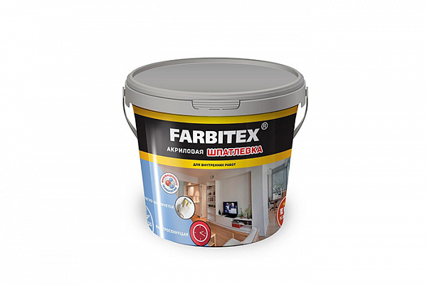 Шпатлевка FARBITEX акриловая для внутренних работ (15,0кг) 