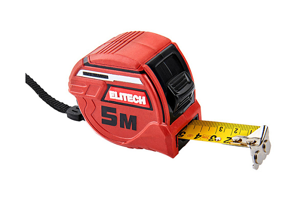 Рулетка ELITECH  5мх25мм, магнитный зацеп, автостоп, с покрытием TPR 310302