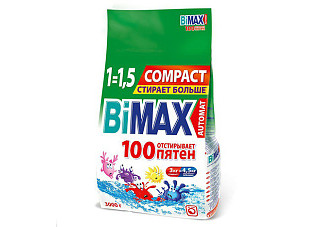 Стиральный порошок BiMAX (БИМАКС) Автомат 100 пятен Compact 3,0кг (824)