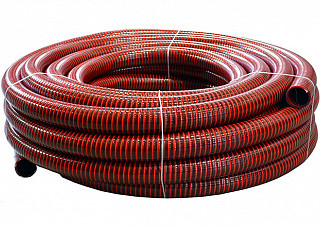 Шланг ПВХ ТИП-4, 1,1/4" красный спиральный, напорно-всасывающий, морозостойкий L=25м (32мм)