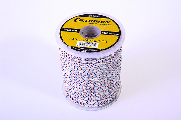 Канат запускной CHAMPION 5,0мм 100м, CHAMPION, C6005