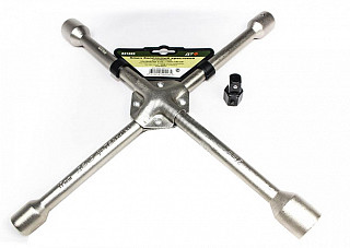 Ключ баллонный ДТ крестовой усиленный 17×19×21×22 мм с переходником 19 мм × 1/2" (531222)