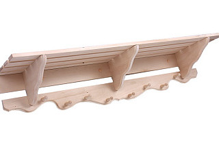 Полка с вешалкой ВИНТАЖ 8-мь крючков 1200х230х300мм