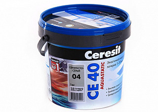Затирка для швов CERESIT CЕ40/1 Aquastatic серебристо-серая 1,0кг (2780264)