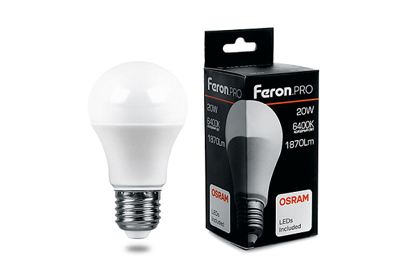 Лампа светодиодная OSRAM LB-1020 20W 230V E27 6400K груша 38043