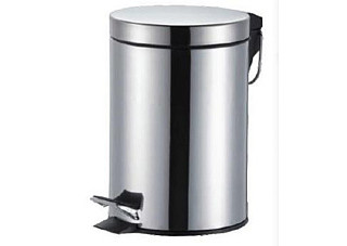 Ведро для мусора с педалью Happy Panda HP-TC01S-5 нерж/пластик, 5,0л 