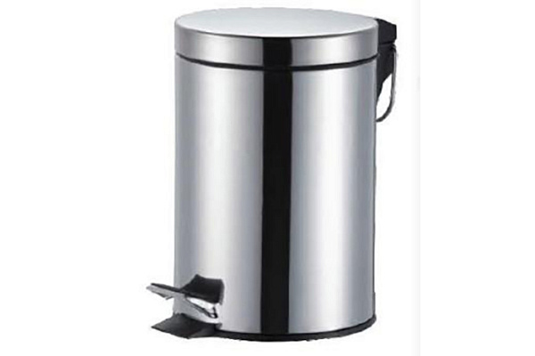 Ведро для мусора с педалью HAPPY PANDA 5л нерж/пластик HP-TC01S-5