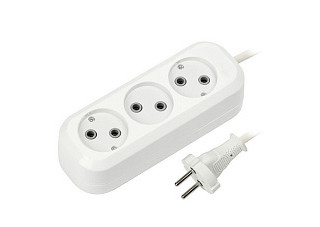 Удлинитель SmartBuy, 3 гн. 1,5м. 10А/2,2кВт без заземления ПВС 2х1,0 (SBE-10-3-1,5-N)/50(4719)