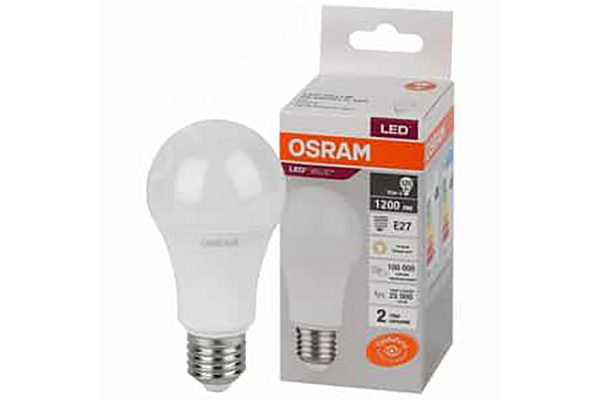 Лампа светодиодная OSRAM LED 15Вт E27 6500К 1200Лм груша 220В (замена 125Вт) (9217)