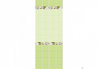 Панель ПВХ UNIQUE Яблоневый цвет зелёный 2700х250х8мм (фон из 2 панелей)