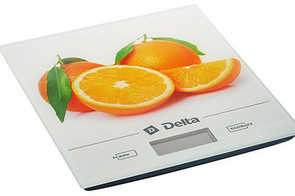 Весы настольные электронные DELTA КСЕ-28 АПЕЛЬСИН 5кг.LCD-дисплей, автообнуление/автоотключение