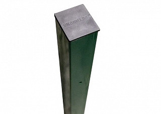 Столб заборный RAL 6005 Зеленый мох (62х55х1,4х2500мм) 