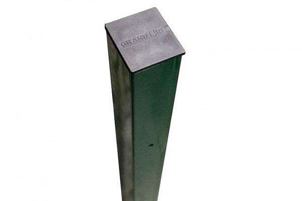 Столб заборный RAL 6005 Зеленый мох (62х55х1,4х2500мм) 