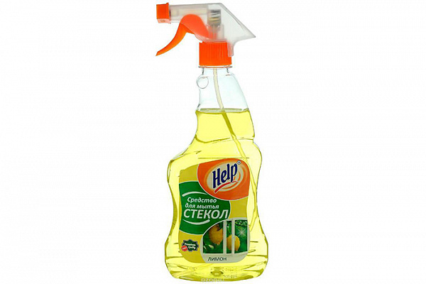 Средство для мытья стекол HELP (ХЕЛП) с курком лимон 750мл (1-0335) 