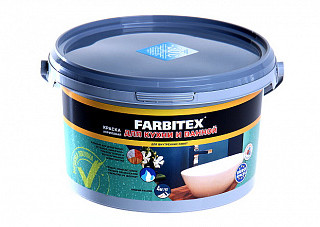 Краска акриловая FARBITEX для кухни и ванной (3,0кг) 