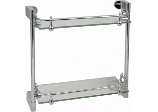 Полка стеклянная Solinne Mirror B-82711-2 двухъярусная, хром (2552.071)