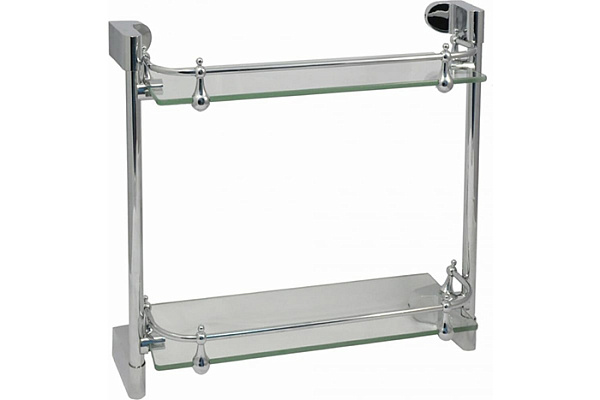 Полка стеклянная Solinne Mirror B-82711-2 двухъярусная, хром (2552.071)