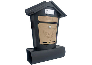 Ящик почтовый ЭЛИТ черный с бежевым (г.Ковров) арт.6880