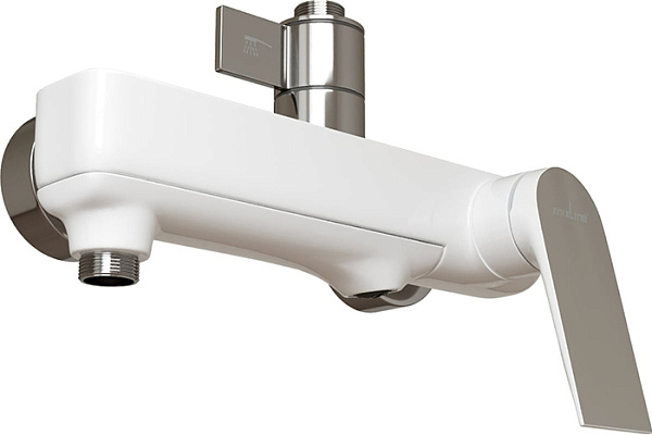 Душевая система 35к MIXLINE ML41-06"Swan White"излив лейка 3 поз.+лейка"Тропический душ"БЕЛЫЙ/ХРОМ
