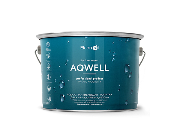 Водоотталкивающая пропитка (кремнийорганический гидрофобизатор) Elcon Aqwell (2,0л)