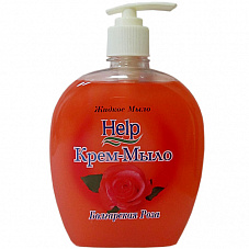 Крем-мыло жидкое HELP (ХЕЛП) болгарская роза с дозатором 500мл (5-0352)