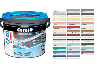 Затирка для швов ЦЕРЕЗИТ CЕ40/1 Aquastatic антрацит 1,0кг (3040193)