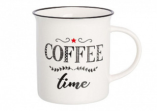 Кружка COFFEE TIME с черным ободком 10,7*7,5*9см. 310мл. 880022